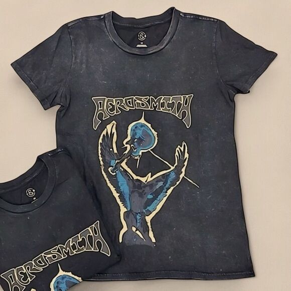 Treasure & Bond Aerosmith Vintage Wash Band Tee Shirt - Picture 2 of 8